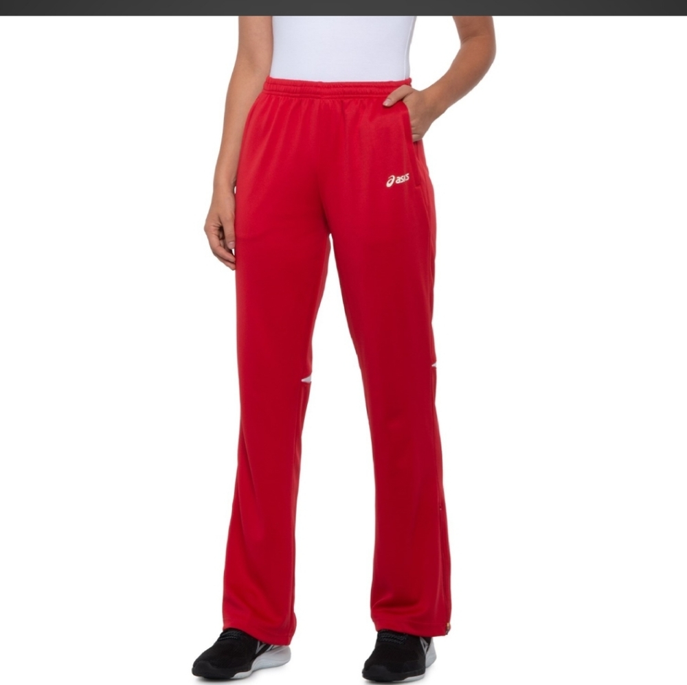 NWOT Asics Women Red Track Pants XL